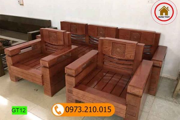 bộ ghế gỗ tựa vuông gỗ sồi nga gt12