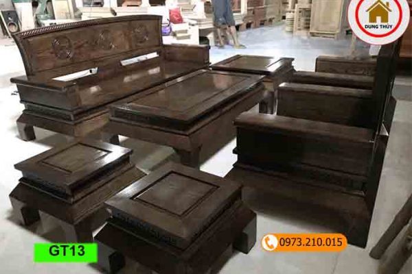 bộ ghế dải quạt gỗ sồi Nga GT13