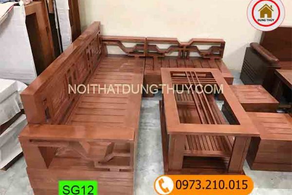 bộ ghế sofa tay chéo gỗ sồi Nga SG12