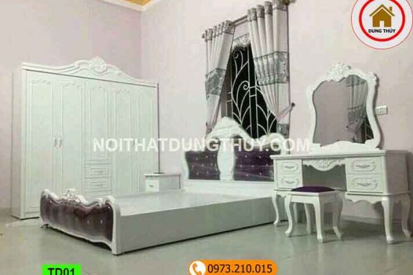 bàn trang điểm gỗ công nghiệp TD01