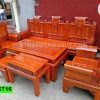 Bộ bàn ghế cuốn thư giả cổ gỗ sồi Nga GT16