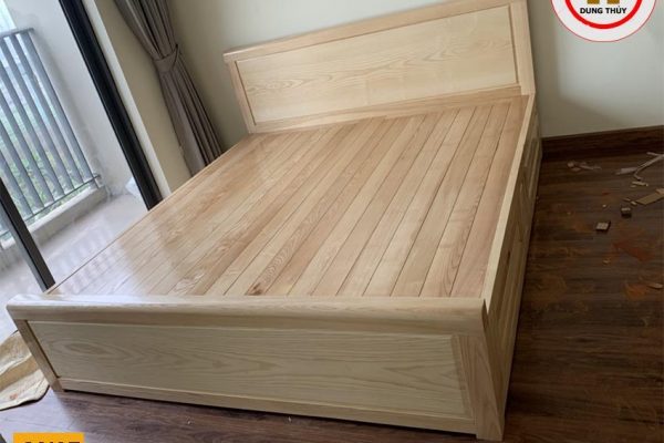 Giường ngủ 2 ngăn kéo gỗ sồi Nga GN07