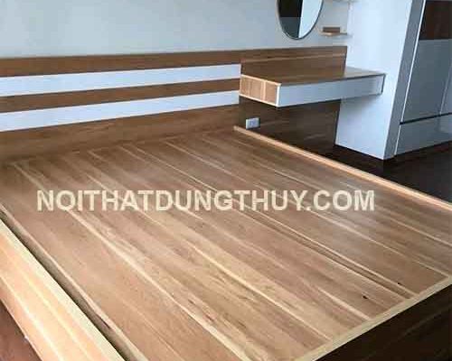 Giường ngủ gỗ công nghiệp phun sơn trắng GN04