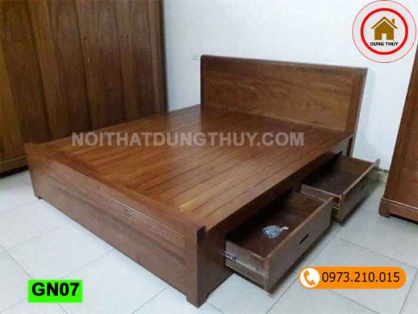 GiÆ°á»ng ngá»§ cÃ³ ngÄn kÃ©o gá» sá»i Nga GN07