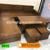 bộ ghế sofa góc trứng gỗ óc chó