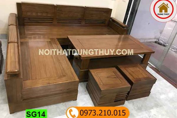 bộ ghế sofa góc trứng gỗ óc chó