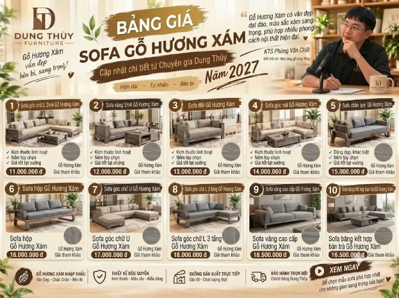 Báo giá bàn ghế gỗ hương xám tại Dung Thủy Furniture
