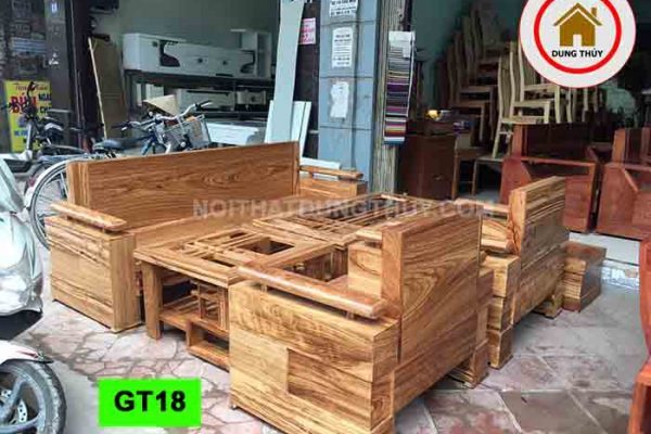 Bộ ghế đối tay trứng gỗ hương xám GT18