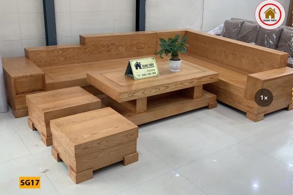bàn ghế gỗ nguyên khối cho phòng khách