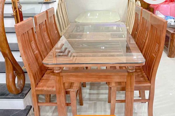 bàn ăn 6 ghế gỗ sồi Nga BA01