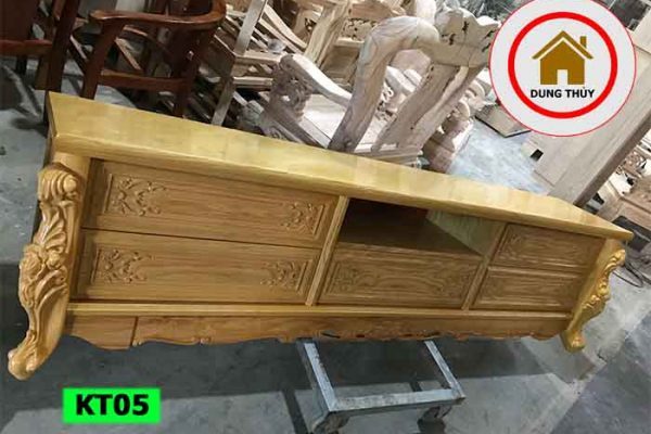 kệ tivi phòng khách phong cách tân cổ điển KT05