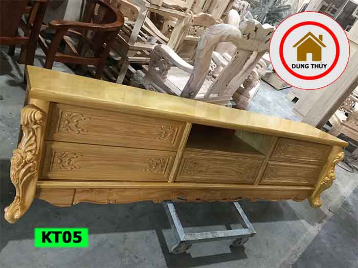 kệ tivi phòng khách phong cách tân cổ điển KT05