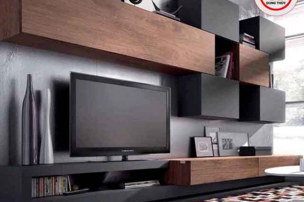Kệ tivi phòng khách hiện đại gỗ sồi Nga KT04
