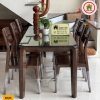 Bộ bàn ăn 6 ghế kiểu phương Tây gỗ sồi Nga BA05