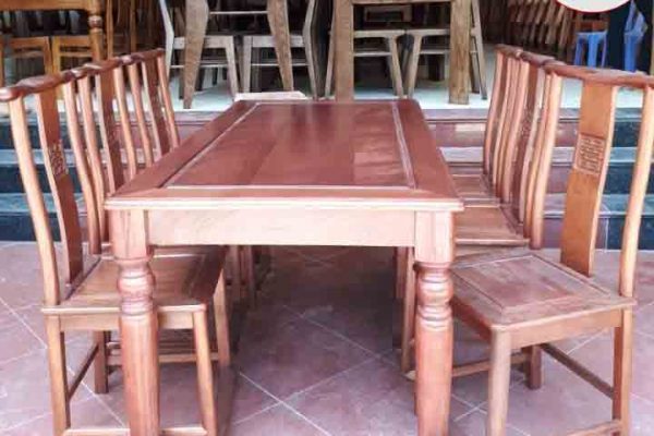 bộ bàn ăn 6 ghế phong cách cổ điển gỗ sồi Nga BA04
