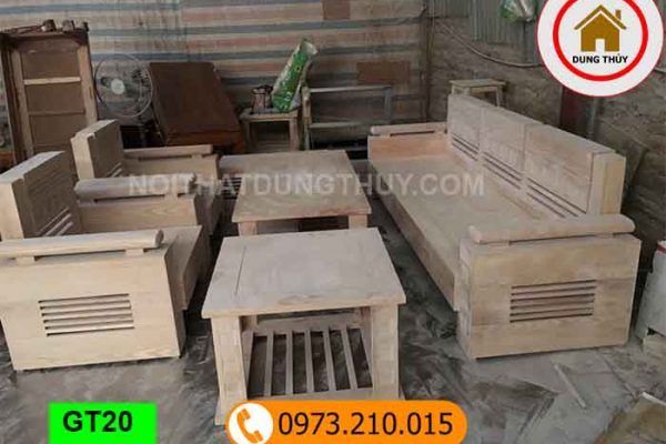 Bộ ghế đối tựa trứng bộ mặt liền gỗ sồi Nga GT20