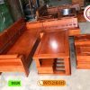Bộ ghế sofa tay trứng gỗ sồi Nga phun màu óc chó hương vân SG26