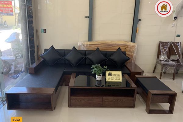 Bộ ghế sofa hộp ngăn kéo vát gỗ sồi Nga SG22