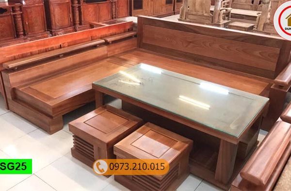 bàn ghế sofa gỗ phòng khách Thanh Xuân