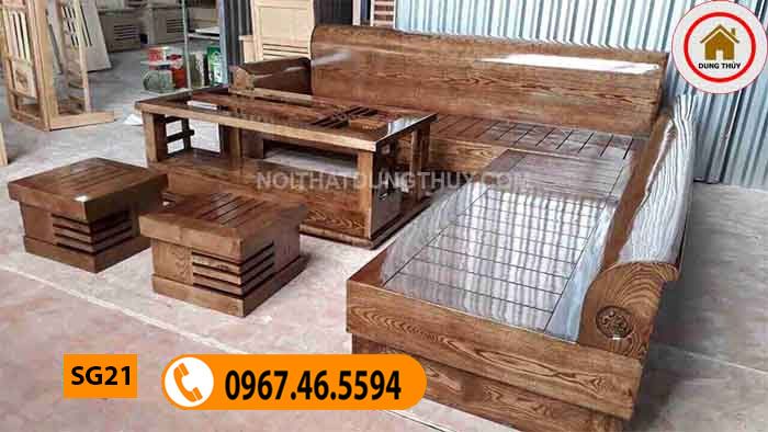 mẫu ghế sofa gỗ đẹp SG21