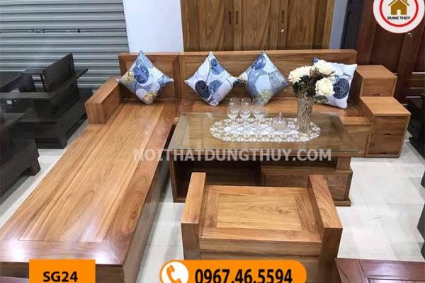 mẫu ghế sofa gỗ tự nhiên đẹp SG24