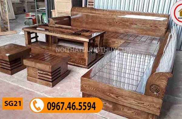 mẫu ghế sofa gỗ đẹp SG21