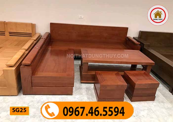 sofa gỗ phòng khách hiện đại SG25