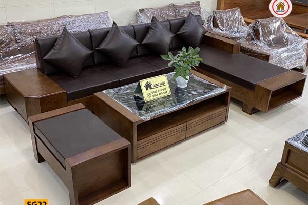 sofa góc chữ L ngăn kéo vát SG22