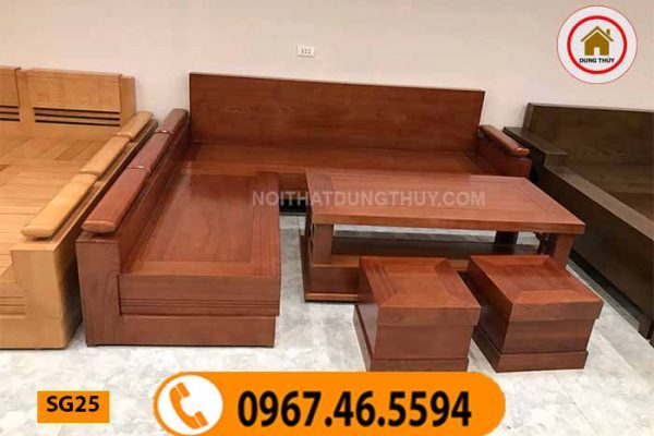 sofa gỗ phòng khách hiện đại SG25
