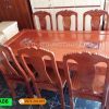 Bàn ăn chữ nhật 6 ghế kiểu xưa gỗ xoan đào BA06