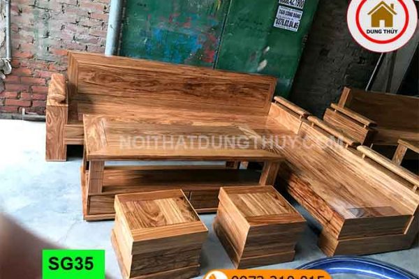 bàn ghế sofa gỗ phòng khách Sóc Sơn
