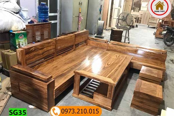 Bộ ghế sofa góc hương xám đá SG35