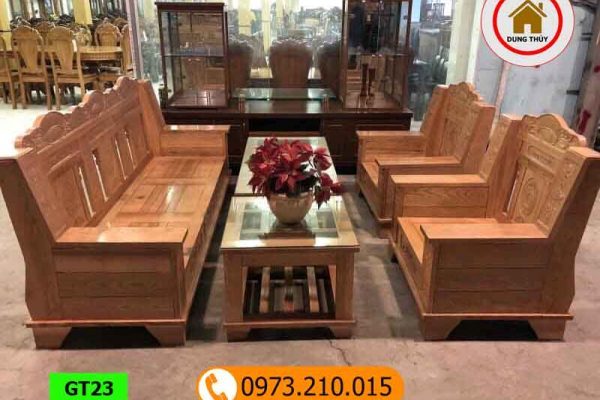 Bộ ghế Như ý gỗ sồi Nga GT23