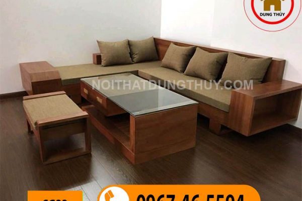 bàn ghế sofa gỗ phòng khách Mê Linh