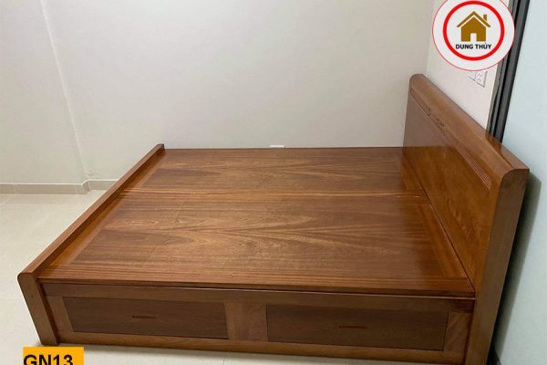 Giường ngủ 2 ngăn kéo gỗ xoan đào GN13