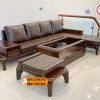 sofa chân cong gỗ sồi SG31