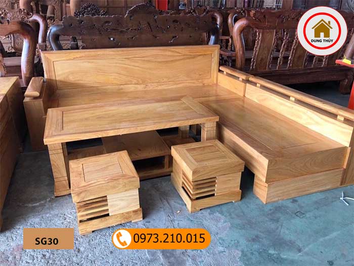 Bộ ghế sofa tay trứng gỗ gõ đỏ SG30