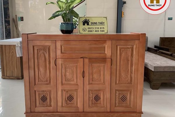 tủ giầy dép 4 cánh gỗ sồi Nga TGD02
