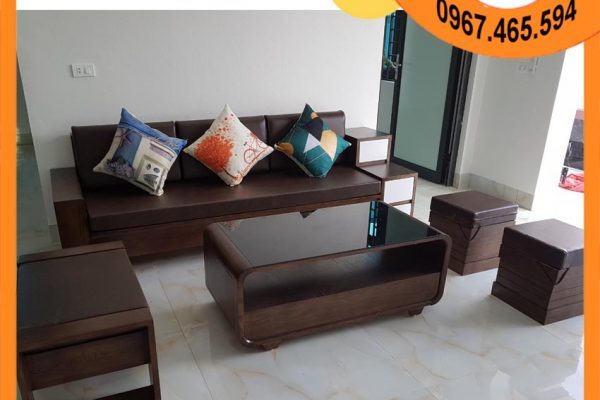 Bộ ghế sofa văng 3 ngăn kéo gỗ sồi Nga SG36v