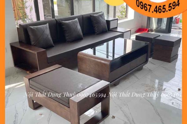 Bộ ghế sofa văng 3 ngăn kéo gỗ sồi Nga SG36v