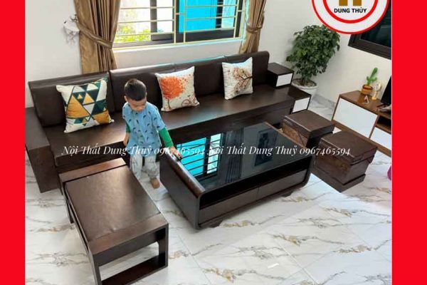 Bộ ghế sofa văng 3 ngăn kéo gỗ sồi Nga SG36v