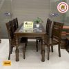 Bộ bàn ăn 6 ghế gỗ sồi Nga mặt đá nhân tạo BA08