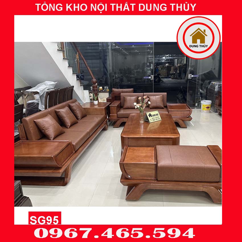 bàn ghế sofa gỗ phòng khách Đống Đa