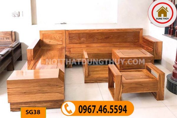 bàn ghế gỗ phòng khách hiện đại SG38