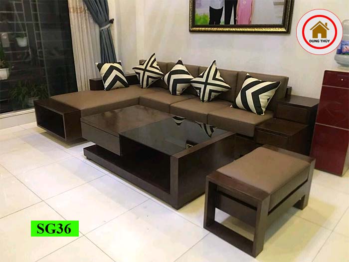 Bộ ghế sofa hộp 3 ngăn kéo gỗ sồi Nga SG36
