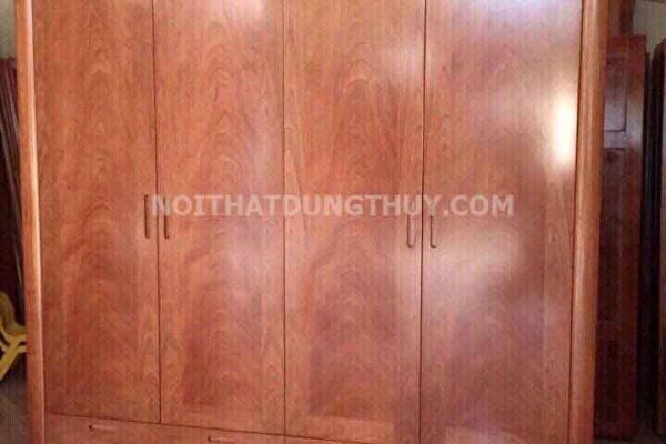 Tủ đựng quần áo 4 cánh 2 buồng gỗ xoan đào TG07