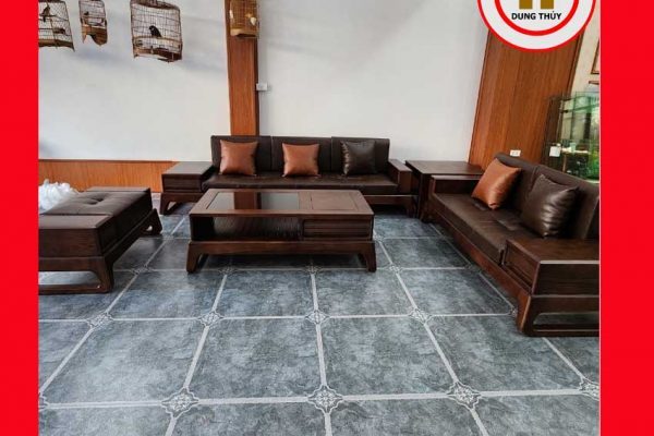 Bộ ghế sofa 2 văng chân quỳ chữ U gỗ sồi Nga SG39