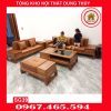 Bộ ghế sofa 2 văng chân quỳ chữ U gỗ sồi Nga SG39