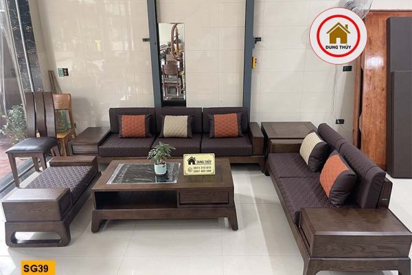 bộ ghế sofa 2 văng chân quỳ SG39