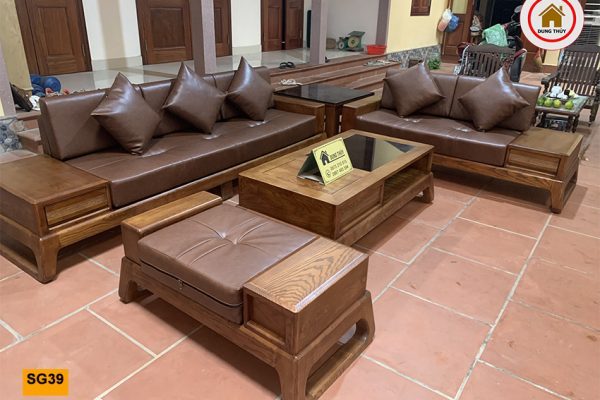 bộ sofa 2 văng chân quỳ SG39 tốt